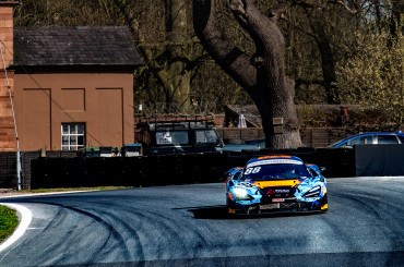 The #88 McLaren 720S GT3 EVO of Garage 59 driven by Alex West and Marvin Kirchhoefer at Oulton Park in British GT.